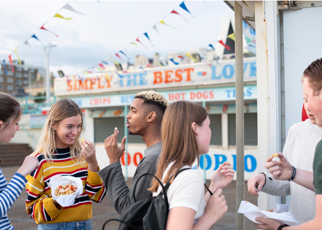 Students Having Snacks