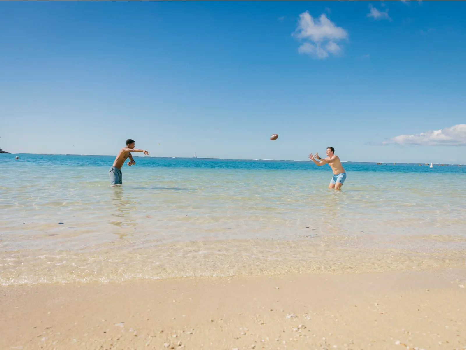 Students Playing At Beach