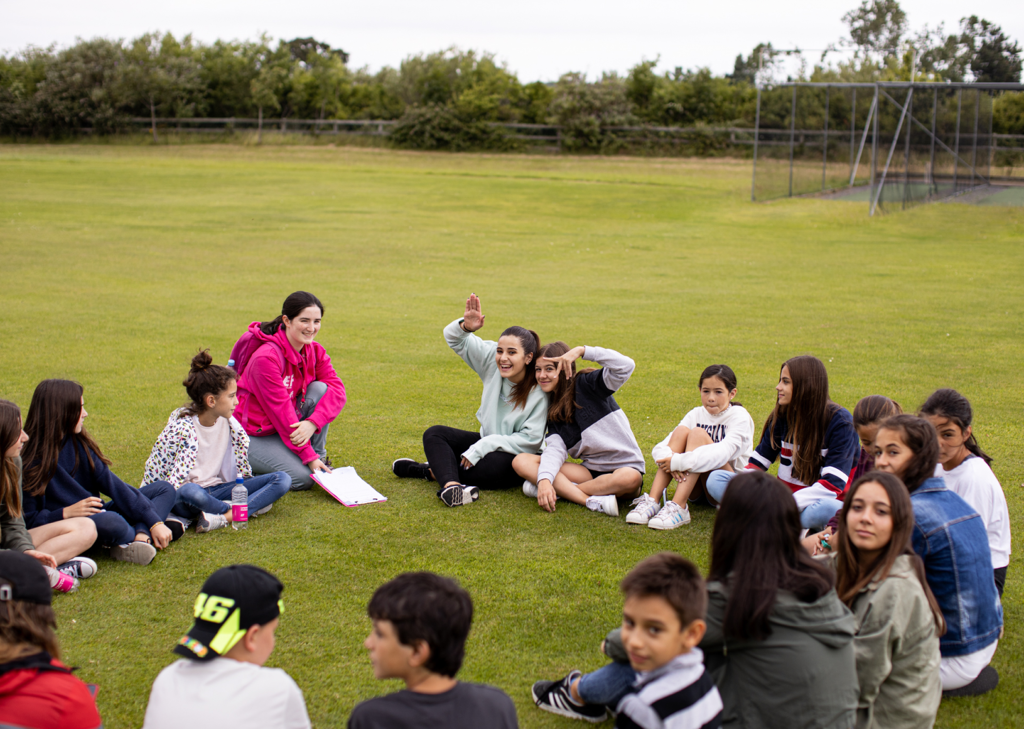 Students sitting in a circle