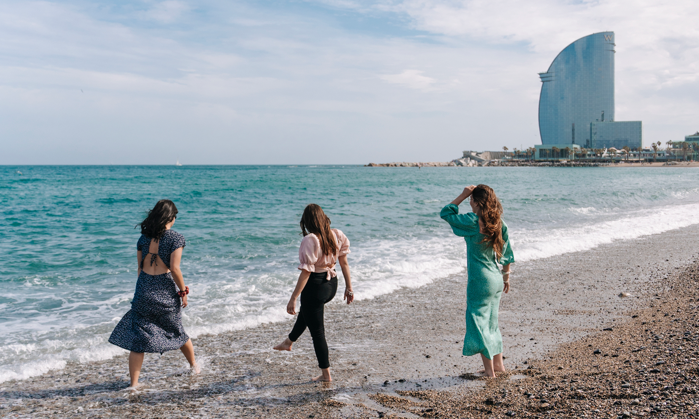 Students At Beach