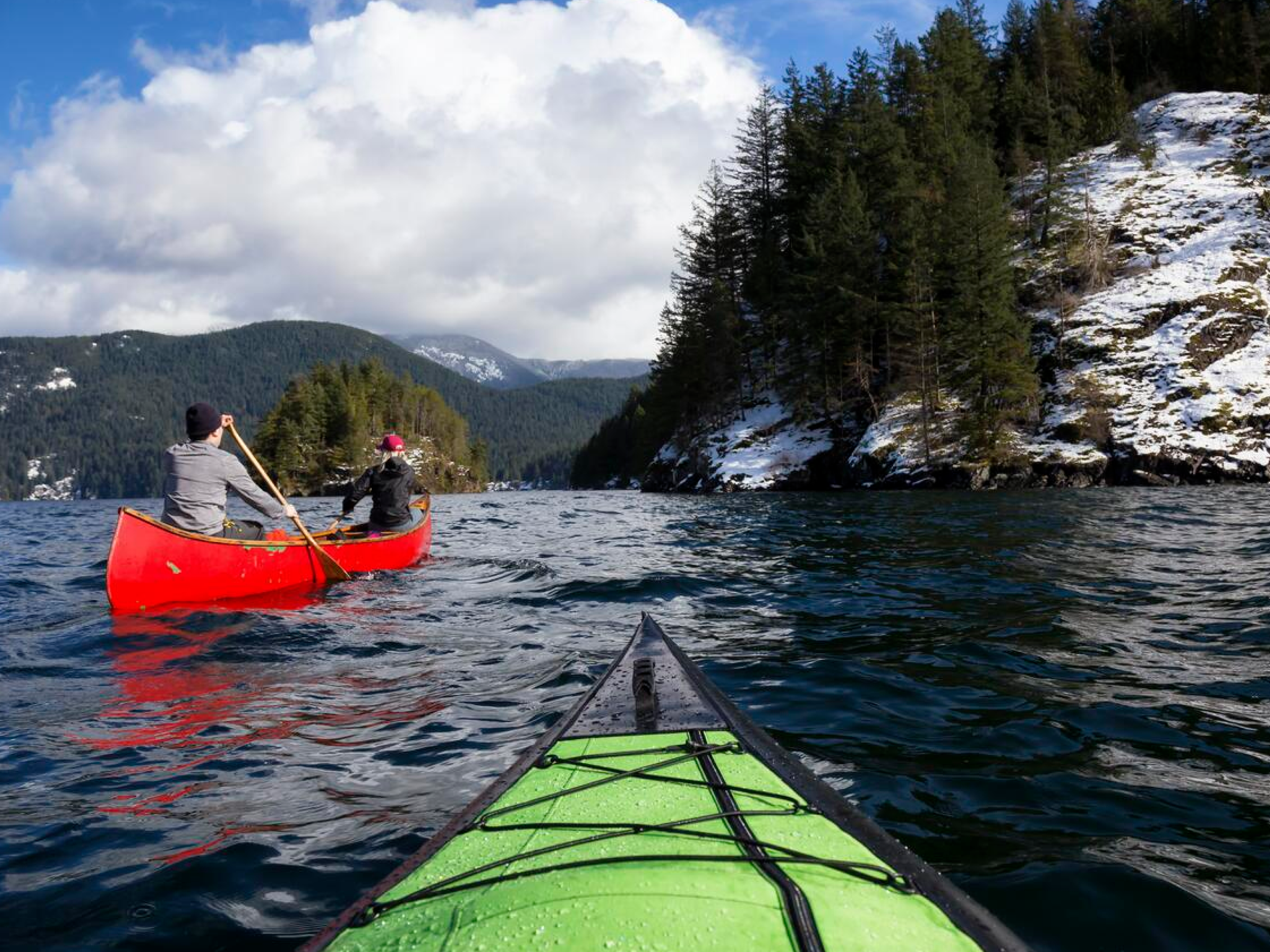 Students Canoeing