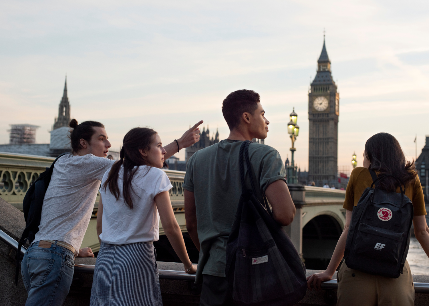 Students Near Big Ben