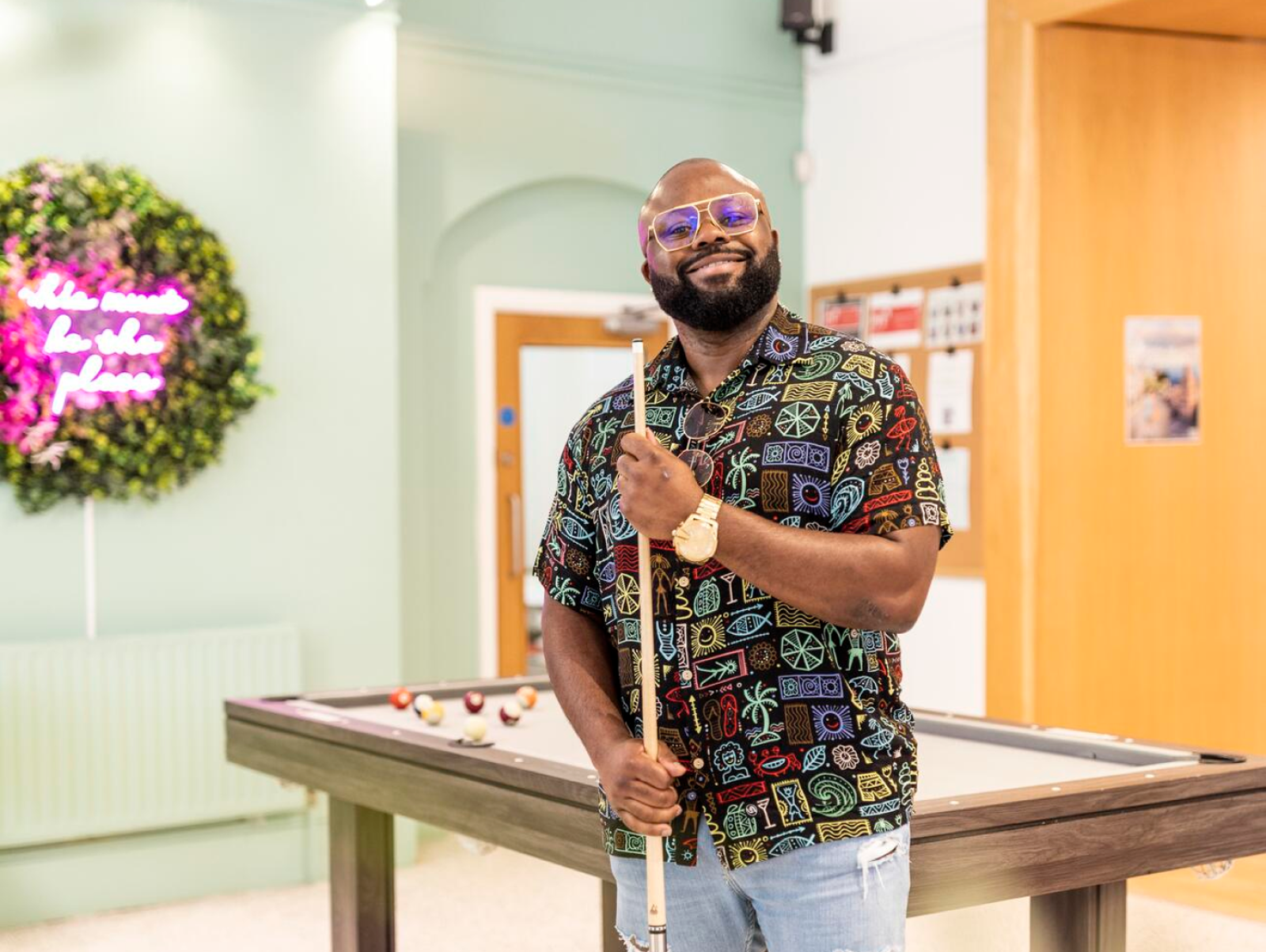 Student Playing Snooker