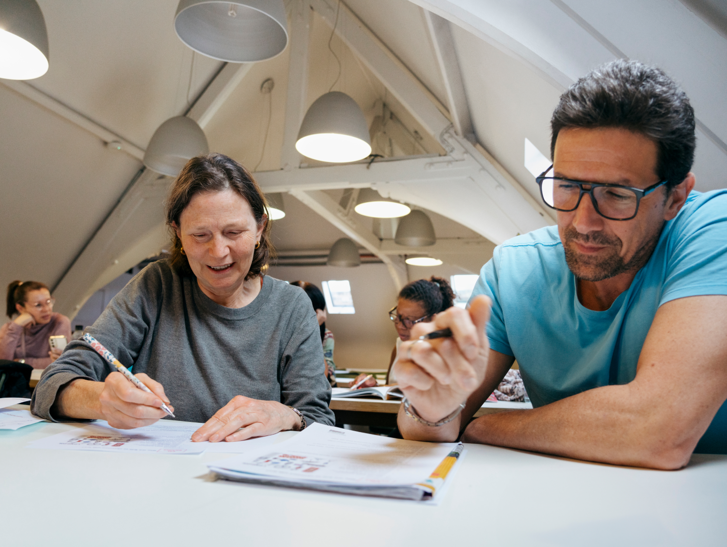 Studenten in de klas