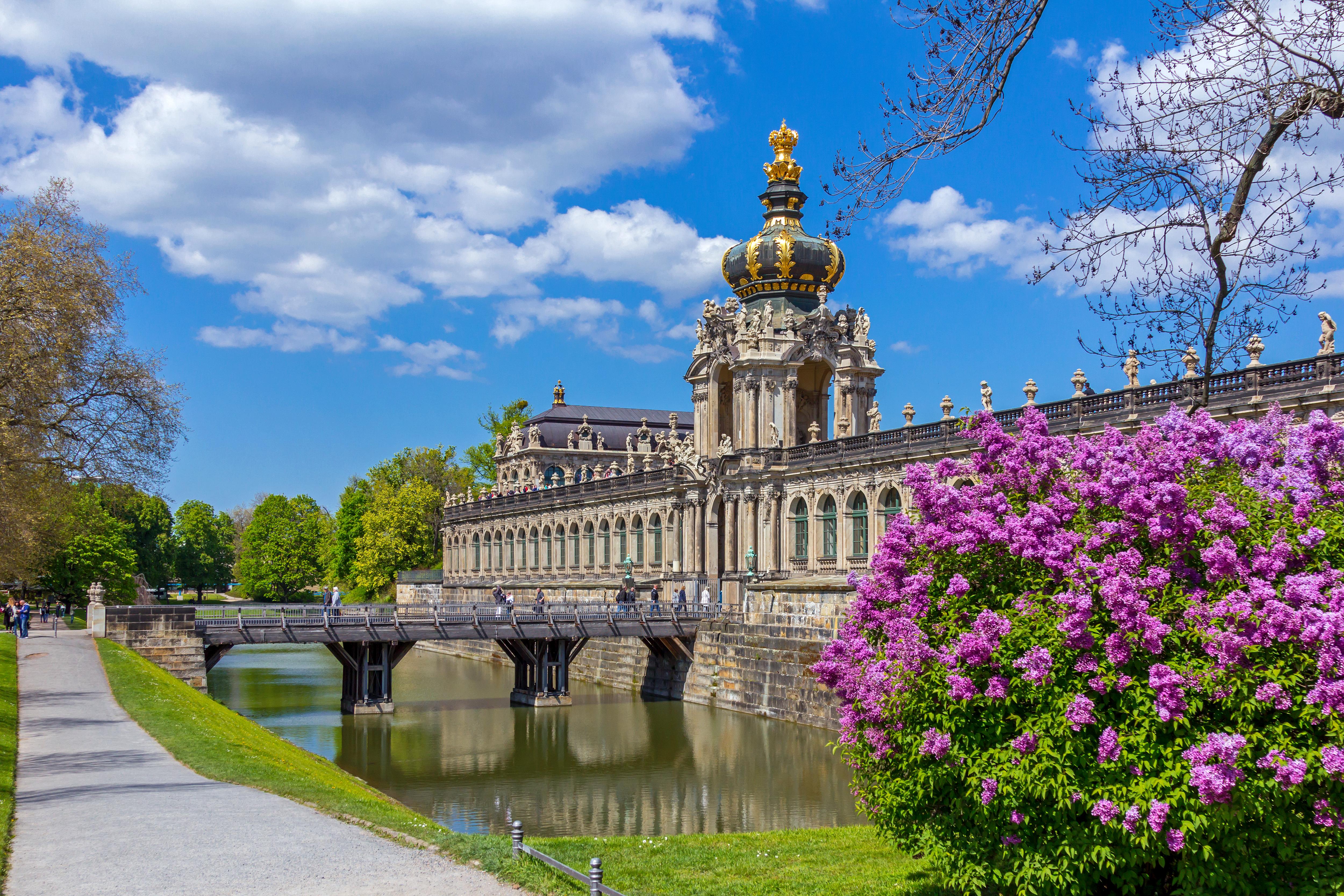 Kronentor (Crown Gate), a historic Baroque landmark and popular tourist attraction in Dresden