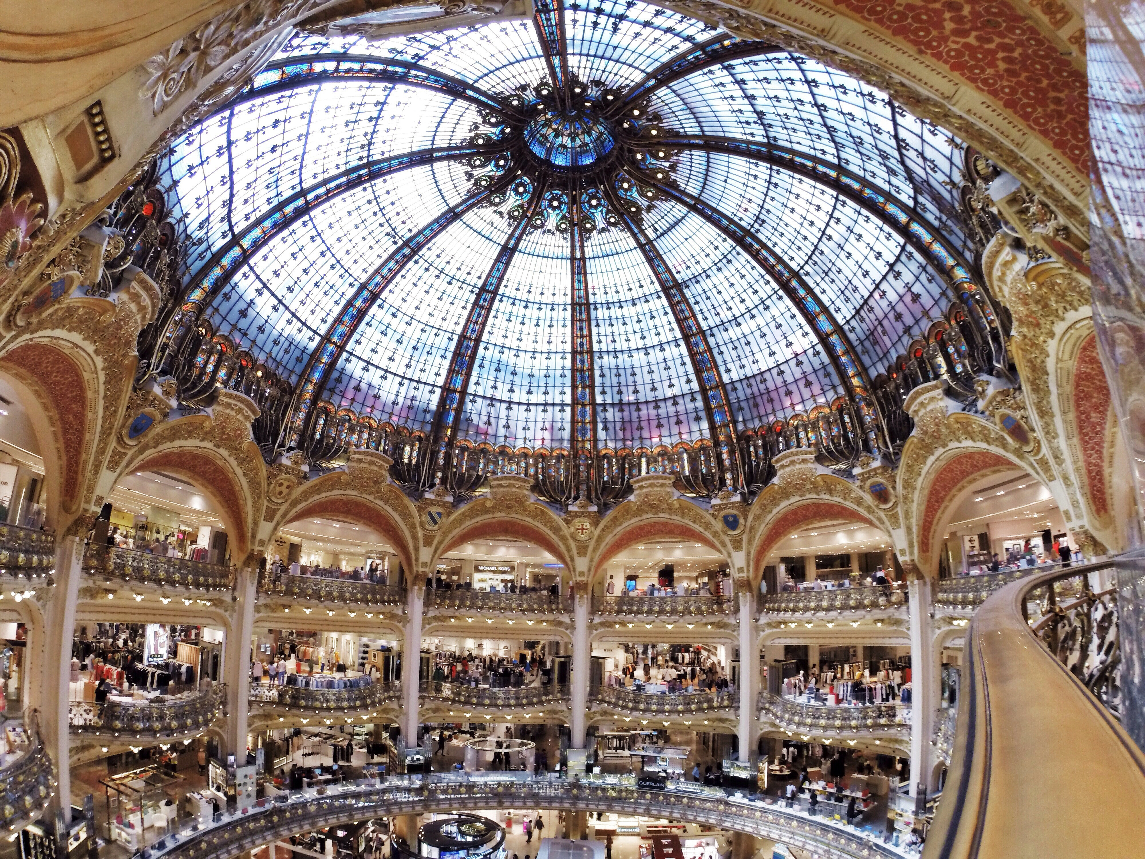 Galeries Lafayette dome admiring its stunning architecture