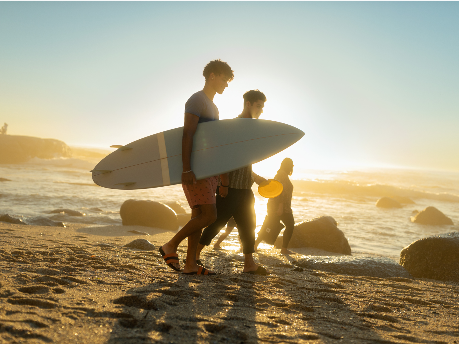 Students Near Beach