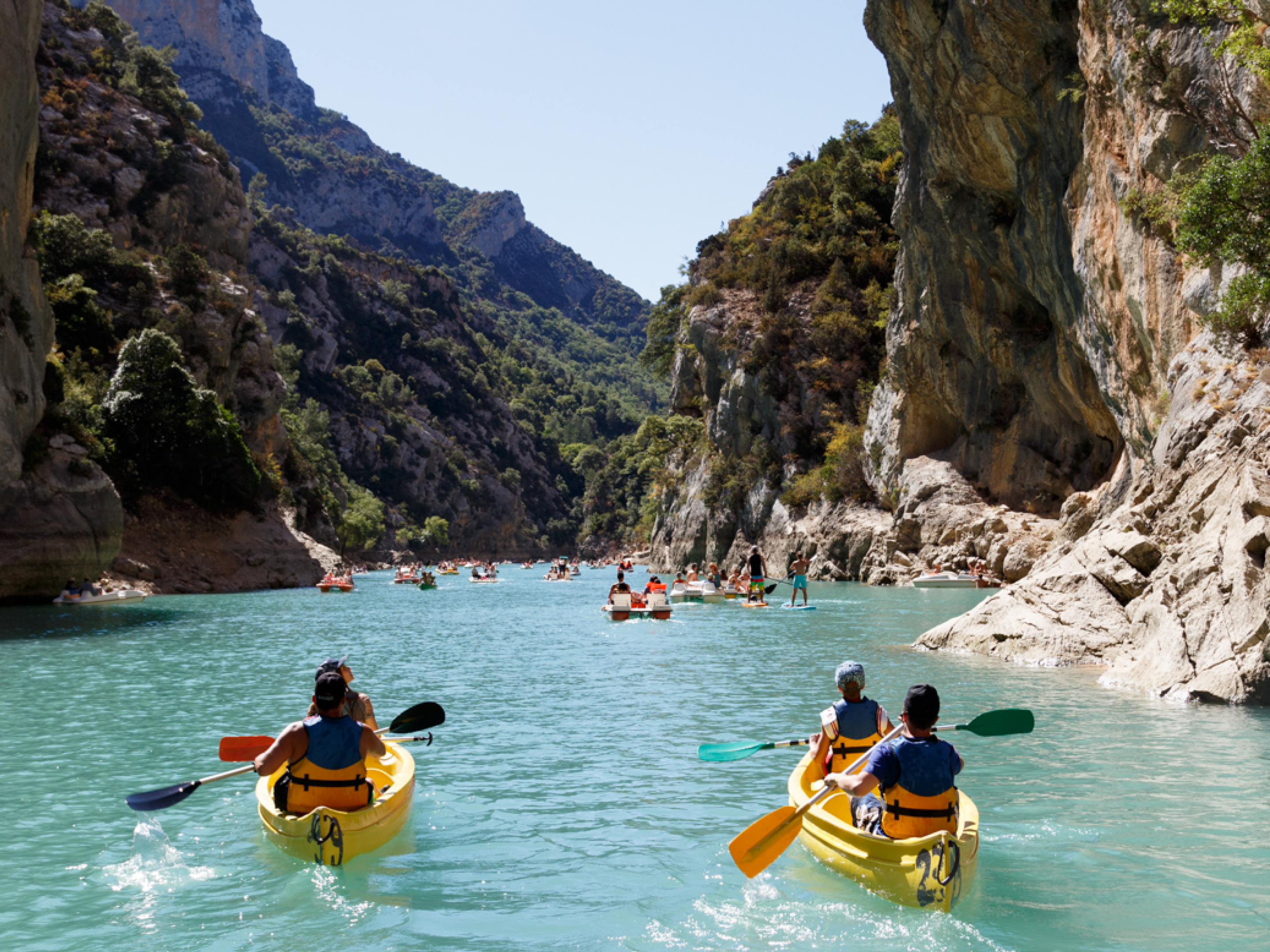 Students Kayaking At Verdon Gorge