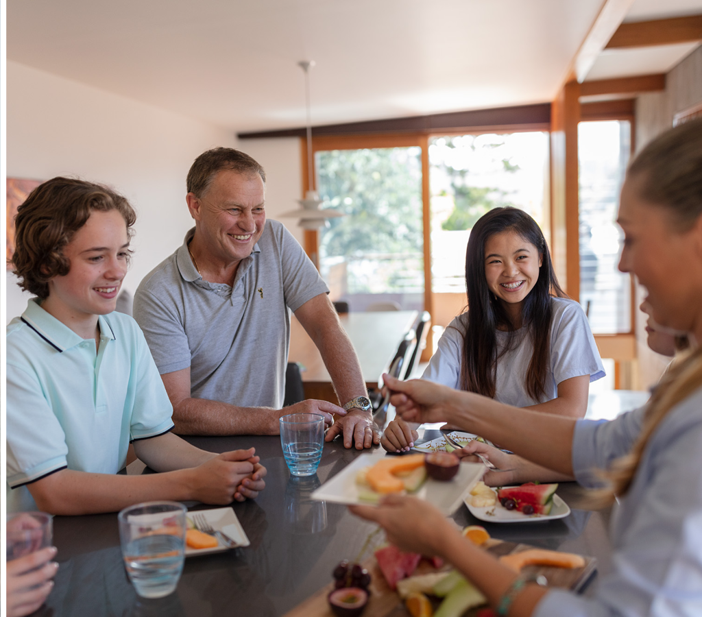 Students Having Breakfast