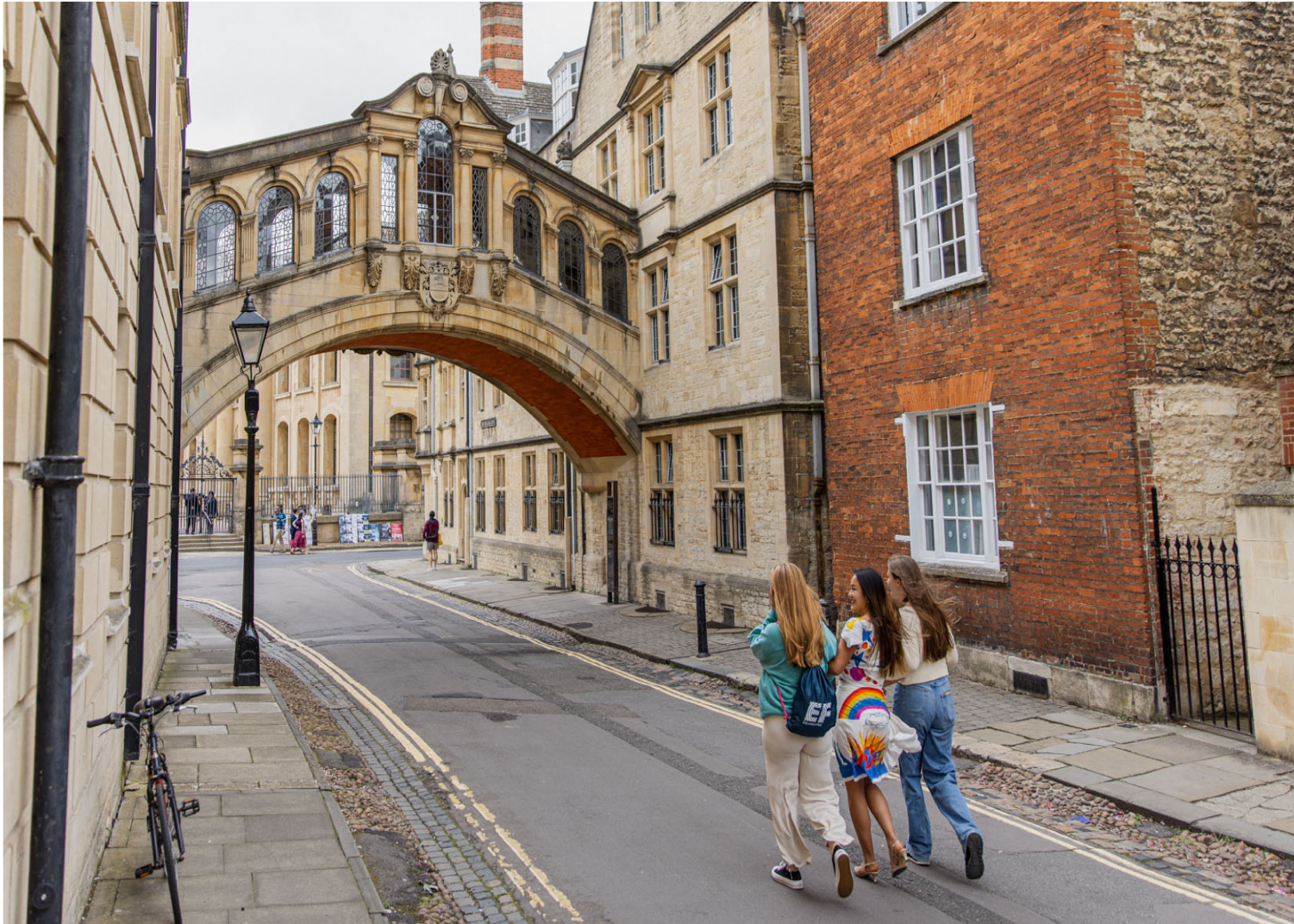 Students Walking Near Bridge Of Sigh