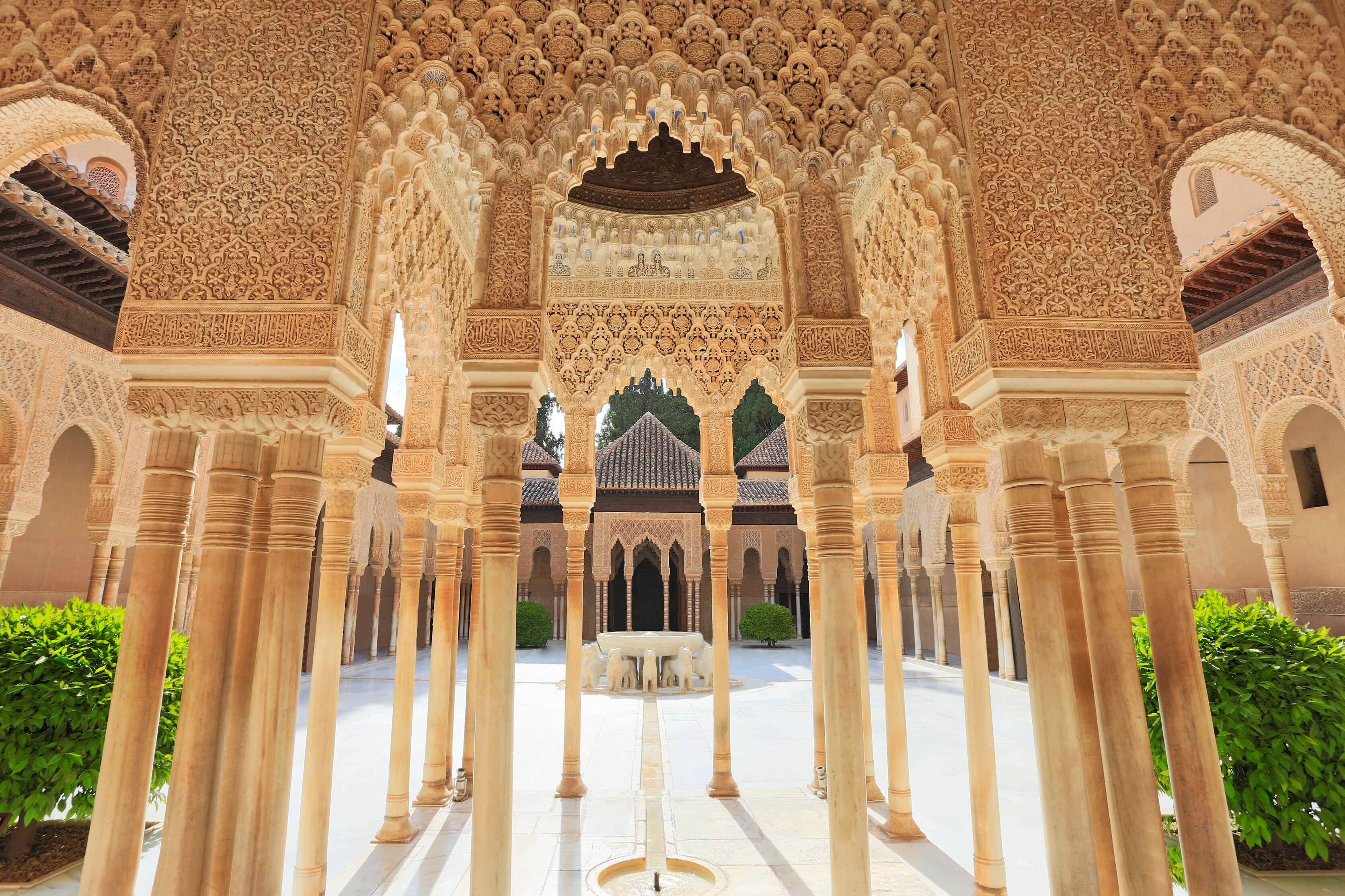 Court of the Lions  a renowned courtyard palace complex