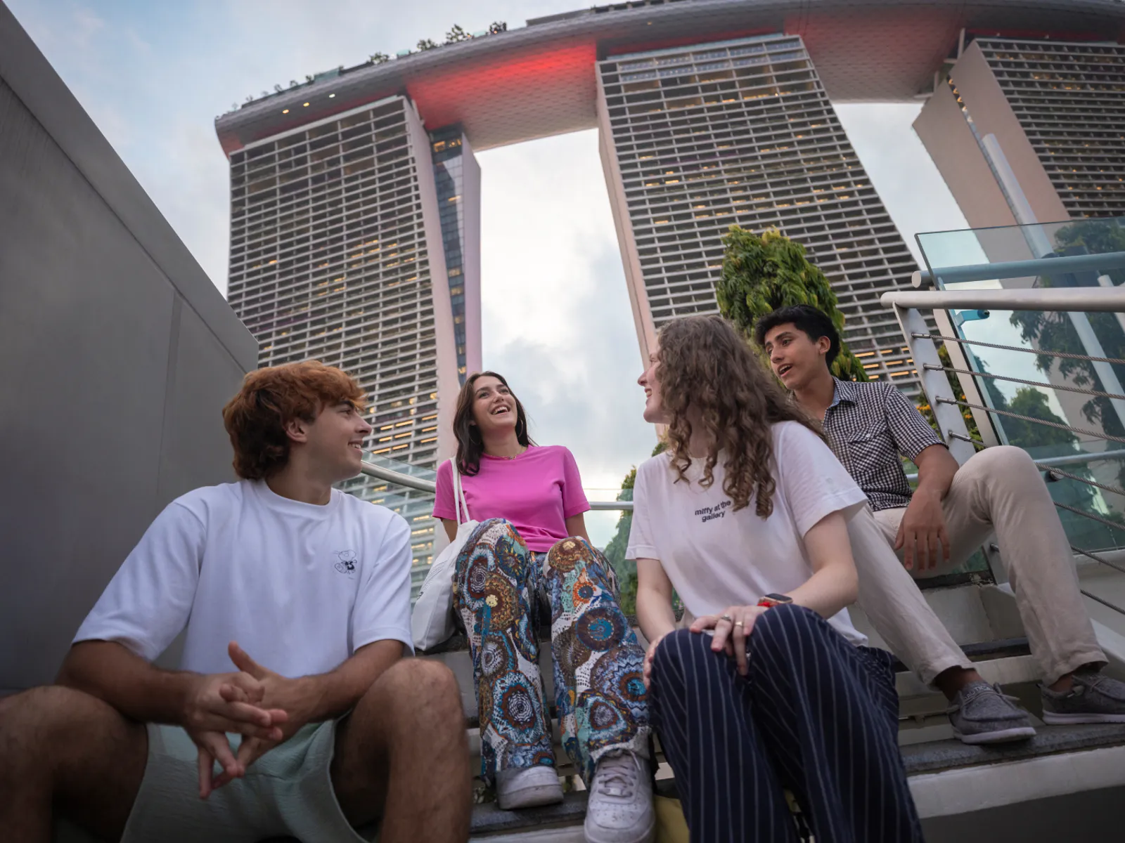 Students Near Marina Bay