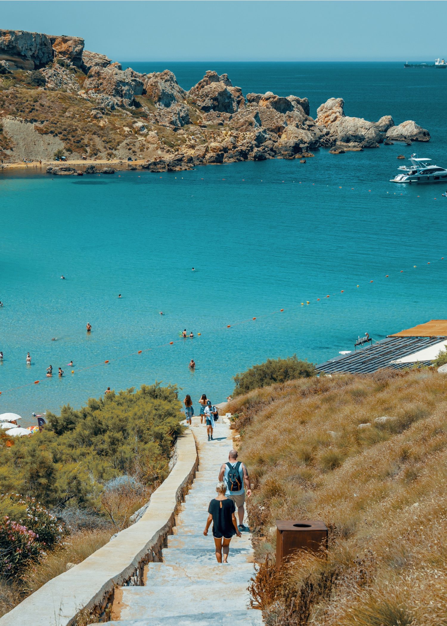 Students Near Beach