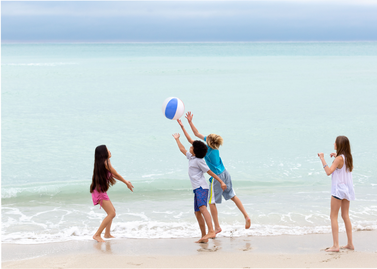 Students Near Beach