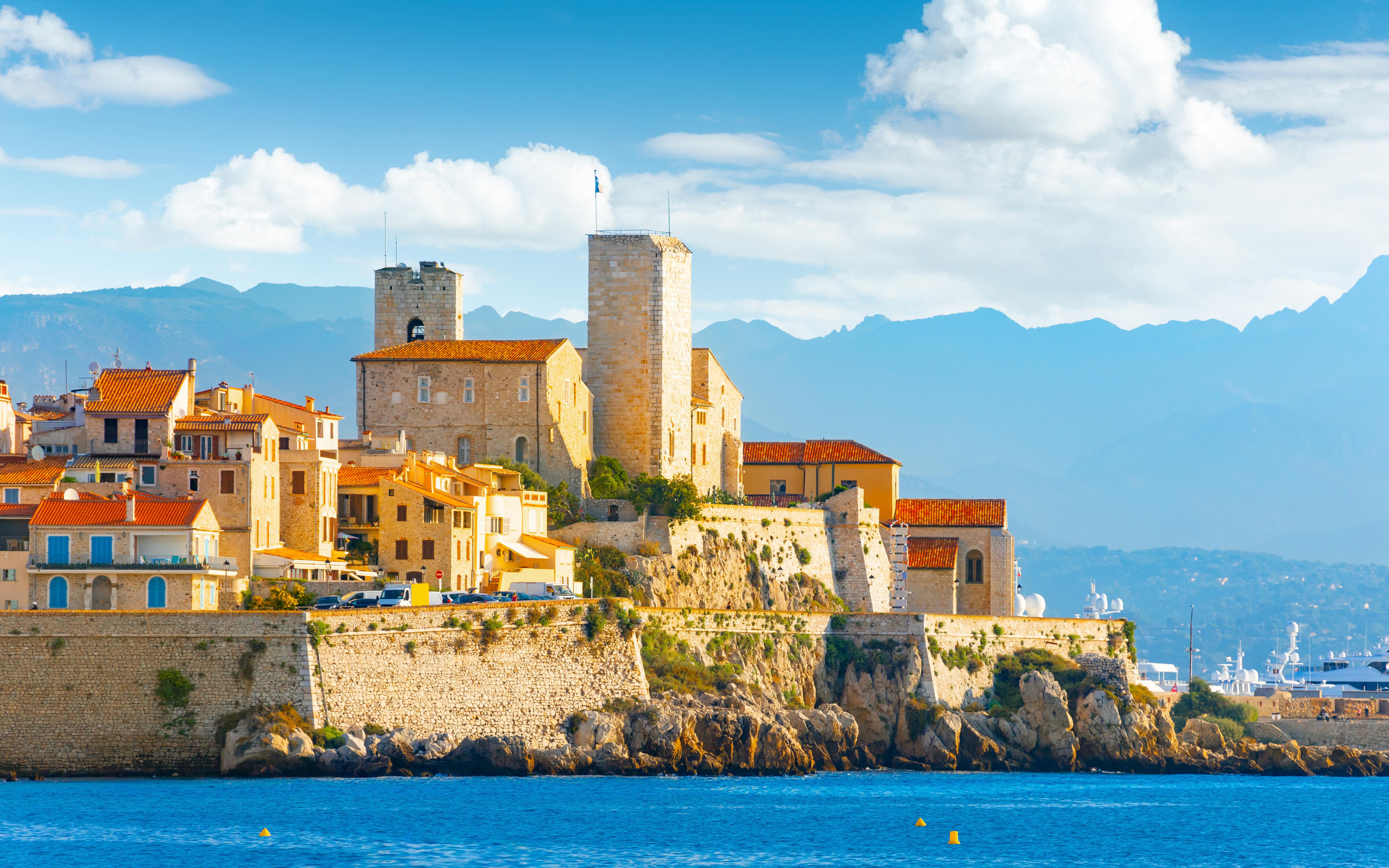 Antibes Coastal Cityscape Bathed in Sunshine Along the Riviera Shore