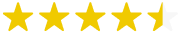 The image displays a rating of 4.5 out of 5 stars, indicated by four full yellow stars and one half-filled yellow star.