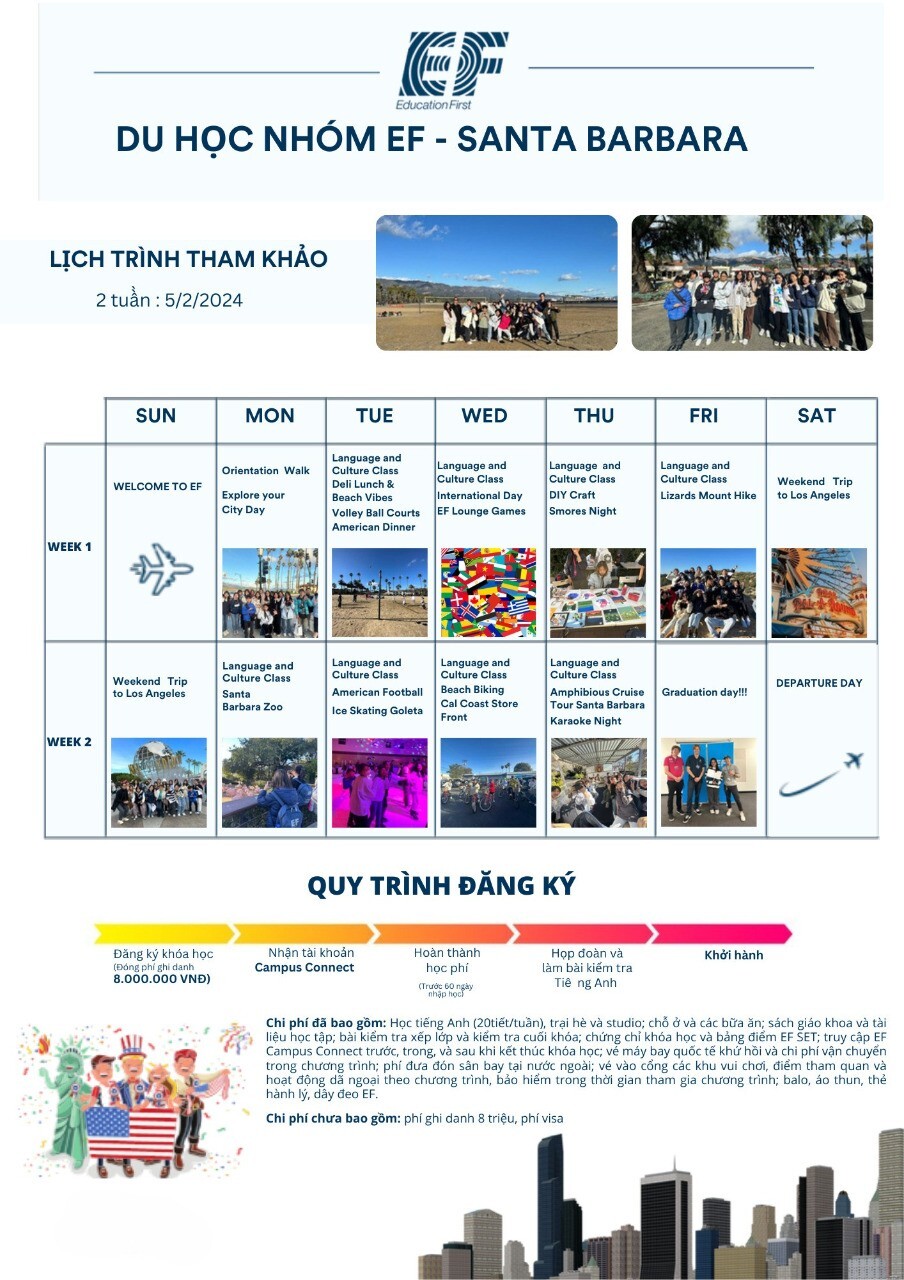 Du học Tết tại Mỹ ở thành phố Santa Barbara