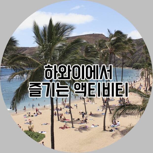 보물섬 하와이에서 즐기는 다양한 액티비티