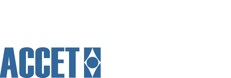 The image displays the ACCET logo, an organization focused on the accreditation of educational institutions.