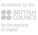 This image displays the British Council logo, signifying accreditation for teaching English. It represents a standard of quality in English language instruction and education.