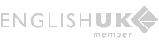 The image displays the logo for "ENGLISH UK member", indicating membership with an organization called English UK.